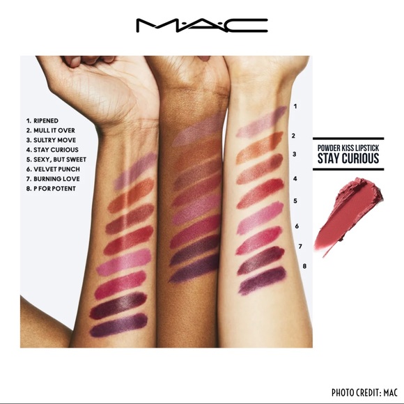 *Host Pick* MAC 💋 Powder Kiss Lipstick in “Stay Curious” (Pinky Red) BNIB - Picture 4 of 8